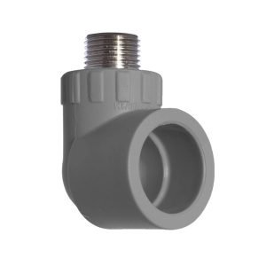 CODO 90º PP-R FUSIÓN HE METÁLICO - 20mm x 1/2"