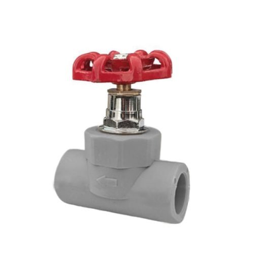 LLAVE DE PASO METÁLICA MANILLA ROJO  PP-R - 25mm