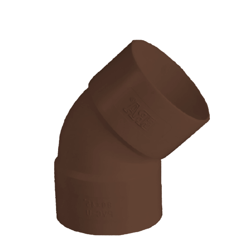 CODO 80mm x 45º MARRÓN