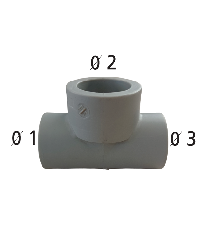 PPR FT TEE RED 63 x 25 x 63 I