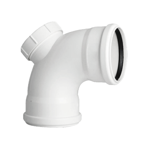 CODO REGISTRO DOBLE ORING SANITARIO BLANCO - 110mm