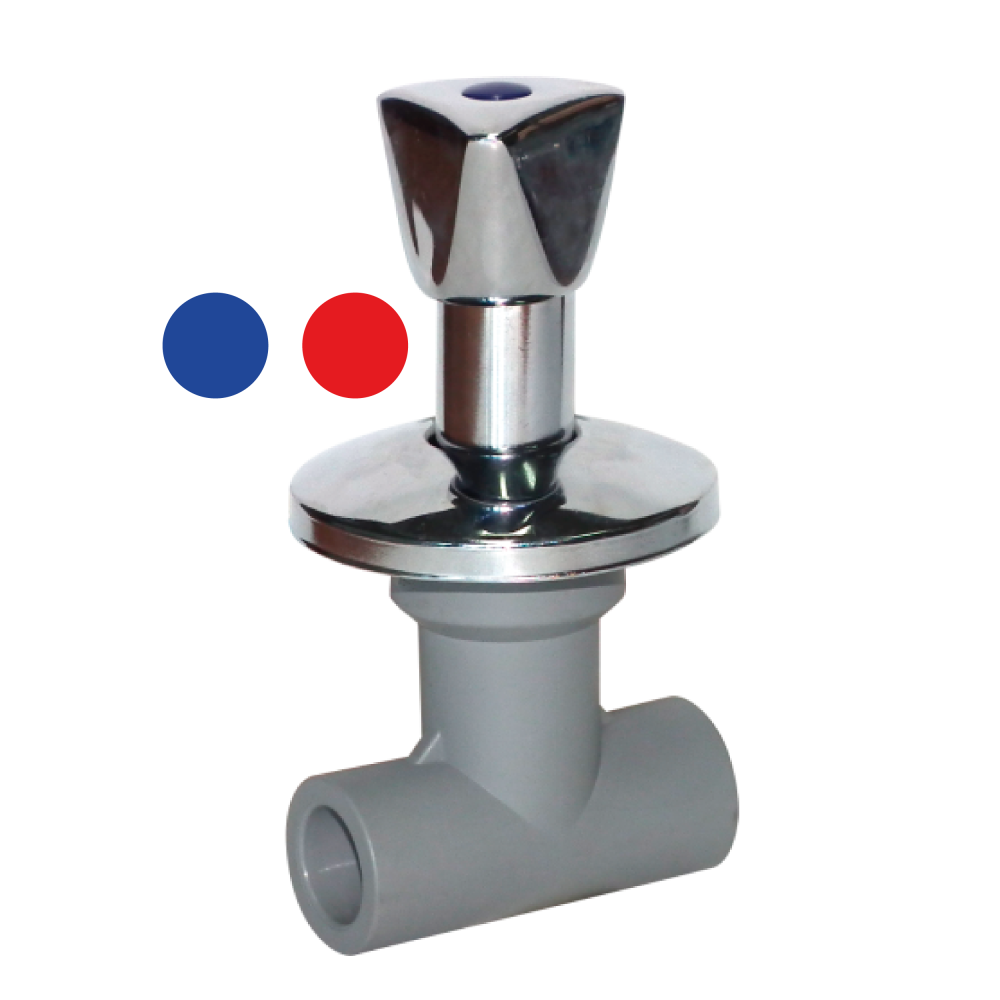 LLAVE DE PASO METÁLICA / VASTAGO LARGO - 20mm